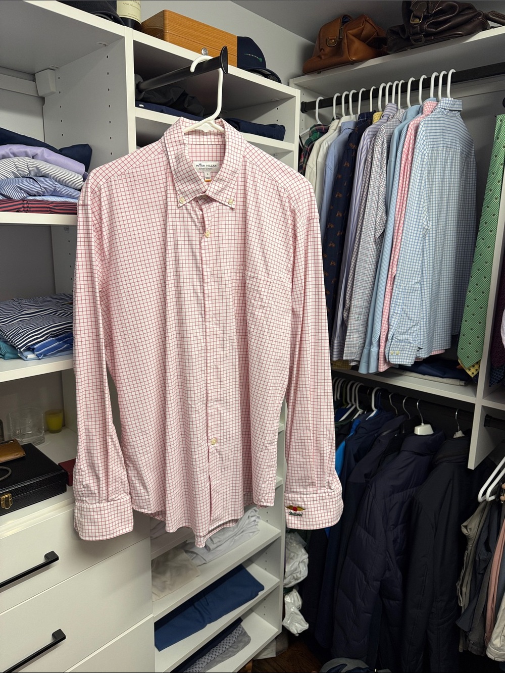 Baltusrol Golf Club Peter Millar Summer Comfort Button Down Shirt Size Large